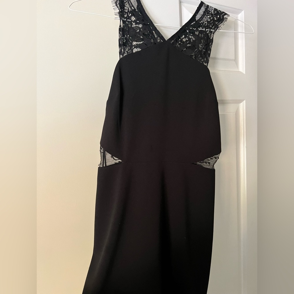 Little black dress with lace detail